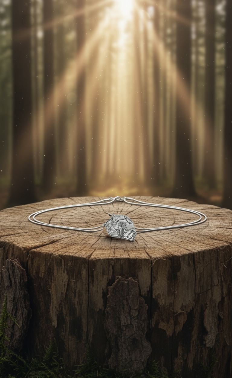 46 Kask Kolye Gümüş