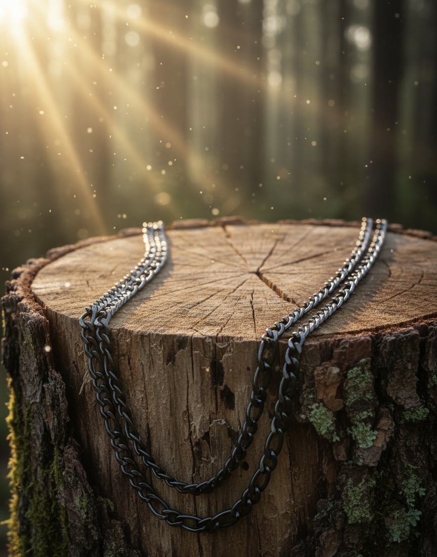 Siyah Kuş Gözü Çelik Zincir