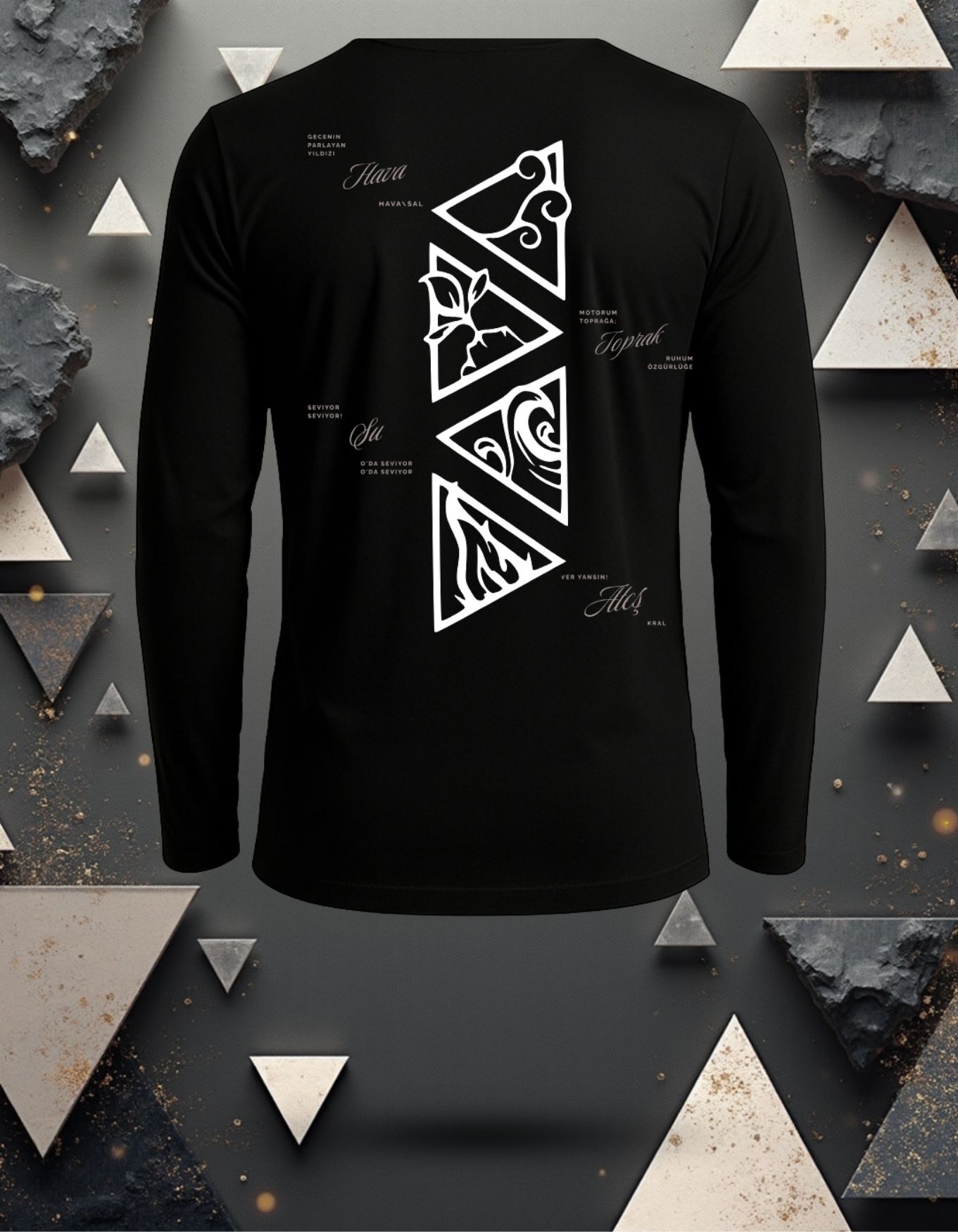 🜂🜃🜁🜄 Element/Sel Bisiklet Yaka Sweatshirt