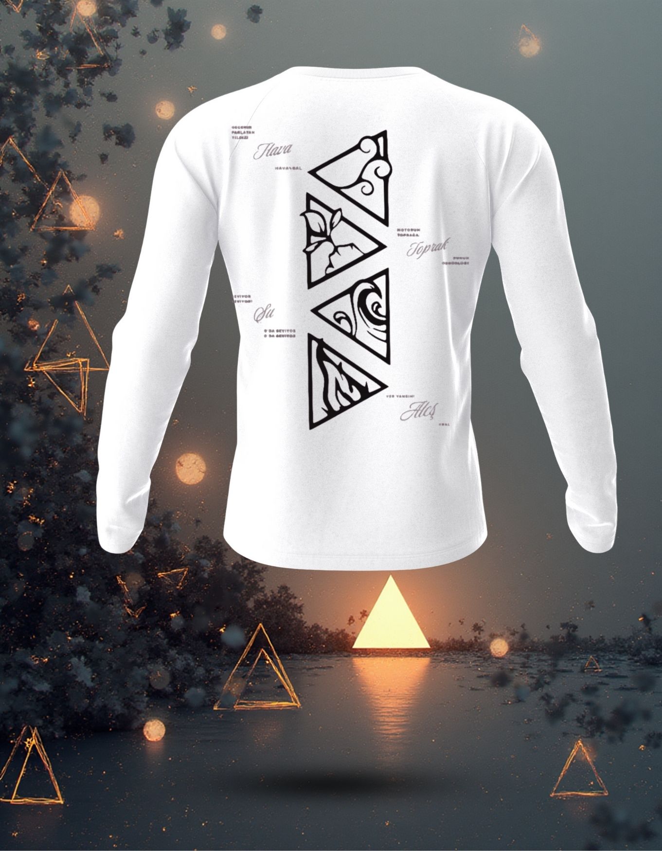 🜂🜃🜁🜄 Element/Sel Bisiklet Yaka Sweatshirt