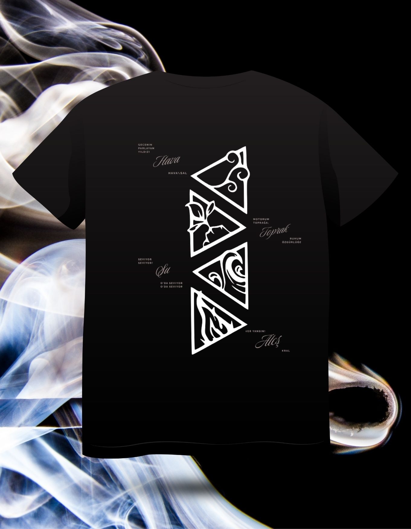 Deniz Servan Element/Sel Oysho Kumaş Oversize Tshirt